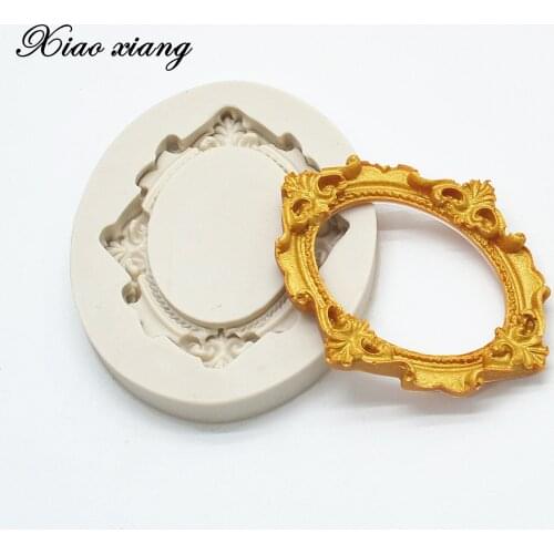 Photo Frame DIY Silicone Fondant Molds Cake Biscuit Clay Plaster Cake Decoration Tools Pastry Kitchen Baking Accessories FM2068