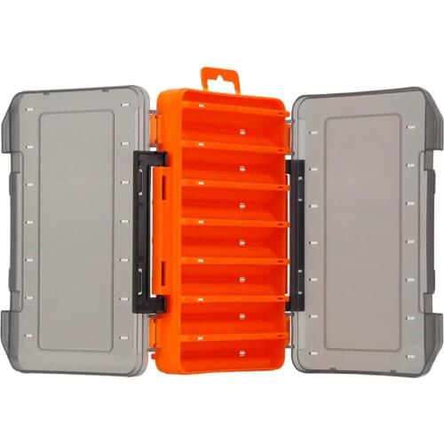Hot Sale Fishing Baits Box Fishing Accessories Boxes 14 Compartments Lure Hook Storage Fishing Tackle Box Double Sided Lure Box