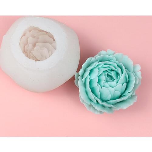 HC0292 PRZY Mini Peony Flower 2 Size Flowers Molds Silicone Mold Decoration Plant Soap Molds Candle Moulds Bouquet Making Mould