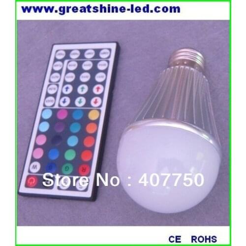 IR remote 3in1 RGB 3X3W E27 led bulb used for shop windows and saloons