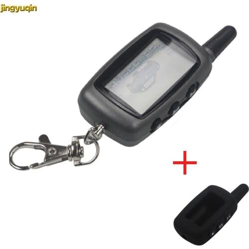 Jingyuqin LCD Remote for Vehicle Security Two Way StarLine A6 Car Alarm System For StarLine Twage A6 Controller Keychain+Gift