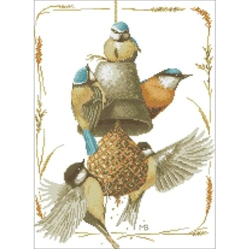 Eating bird patterns Counted Cross Stitch 11CT 14CT 18CT DIY Chinese Cross Stitch Kits Embroidery Needlework Sets