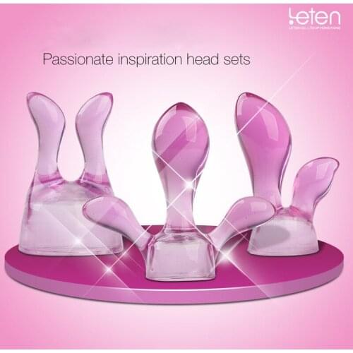 Leten vibrator accessories vagina massage AV stick cap breast clitoris stimulation magic wand attachment sex toys for women