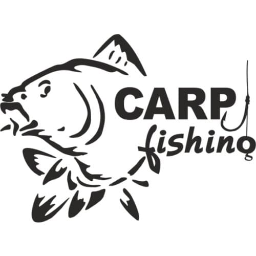 Carp Fishing Cool Decals High Quality Fashion Car Decoration Decals Pvc Waterproof Sticker Color Can Be Customized, 15cm*11cm