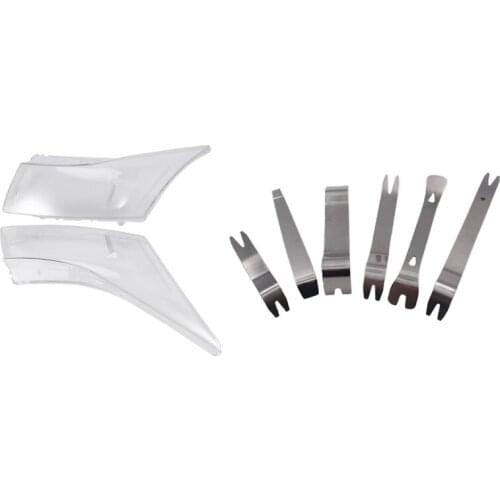 Front Headlight Lens Shell Cover for Chevrolet Cruze 08- 13 with 6Pcs Door Clip Panel Audio Stereo Dismantle Pry Tool