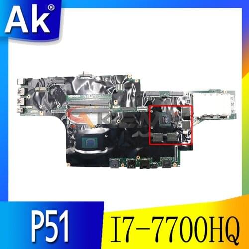 Laptop Motherboard For LENOVO ThinkPad P51 I7-7700HQ M1200M 4G NM-A451 01AV359 N17P-Q1-A2 Mainboard