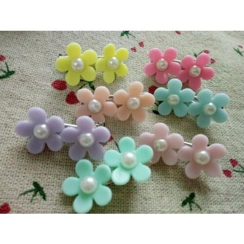 Cute Teddy Yorkshire Mix Colors Handmade dog bows pet hair Clips dog hair accessories pet grooming product 30pcs