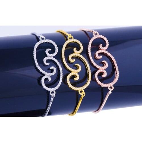 Fashion Jewelry Vintage Zircon Czech Bead Bracelets & Bangles Wholesale Copper Micro Pave Chain Bracelet For Men-Women Diy Gifts