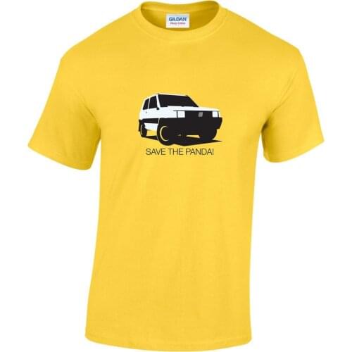 Save The Panda Old School Fiat Car Mens Printed Men 2020 New Short Sleeve Cotton Print MenS T-Shirt Plain T Shirts
