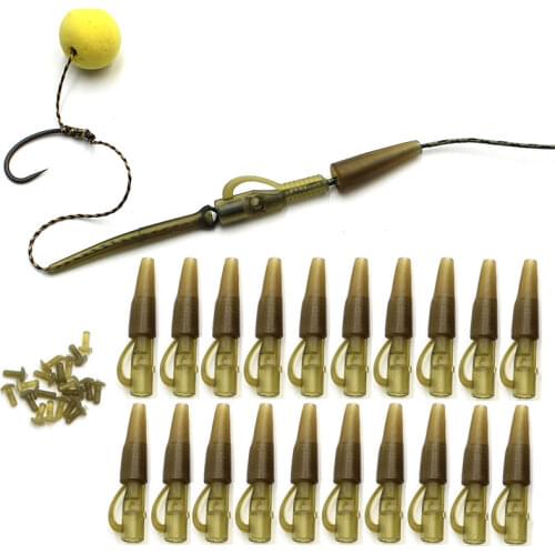 20Set Carp Fishing Terminal Tackle Safety Lead Clips with Pins Tail Cone Fishing Tools Kit Carp Rigs Making Fishing Accessories