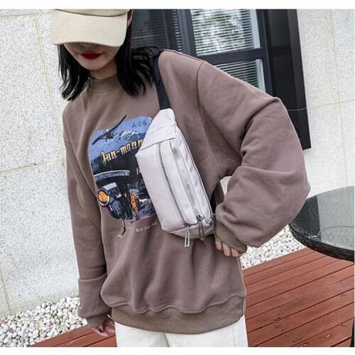 2021 New Women PU casual Waist Bag Pack Purse Women Waist Belt Bags Fanny pack Fashion Waist pack