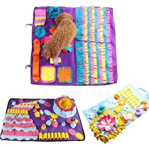 New Pet Dog Sniffing Mat Find Food Training Blanket Play Toys Cat Mat Nosework Puzzle Toy Dog Snuffle Mat Pad For Relieve Stress