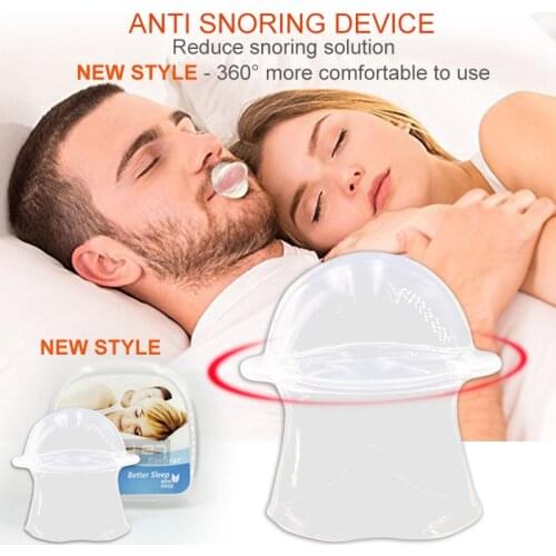 New style Silicone Anti Snoring Tongue Retaining Device Snore Stopper Solution Sleep Breathing Apnea Night Guard Aid Stop Sleeve