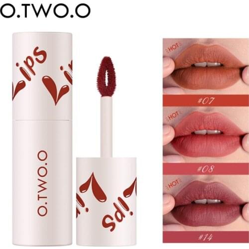 O.TWO.O 18 Colors Velvet Matte Lipstick Waterproof Non-stick Cup Lip Gloss Long Lasting Blush Lip Glaze Sexy Lip Makeup TSLM2
