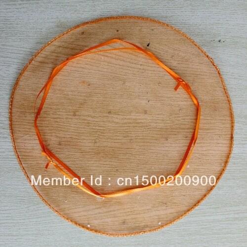 25cm/10inch diameter sequin orange round organza bag gift bag sweet bag