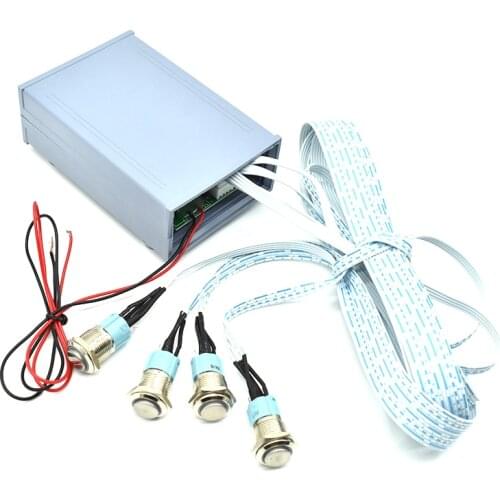 Escape Room Props puzzles 4 different colors metal buttons when lited Press it to open 12V Magnet Lock Escape room the game