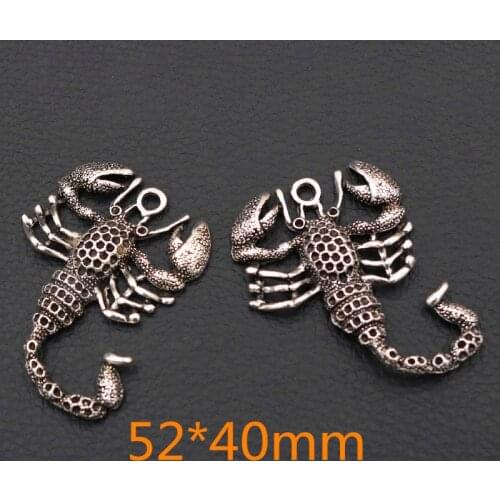 2pcs 3D Metal Scorpion Pendant, 52 * 40mm Scorpion Charms, Poison Scorpion Charms, Insect Charms, DIY Jewelry Handmade Findings