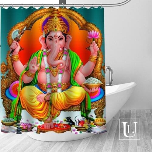 Custom Indian gods Bath Curtain Fabric Modern Shower Curtain bathroom beautiful Curtains Bath decor