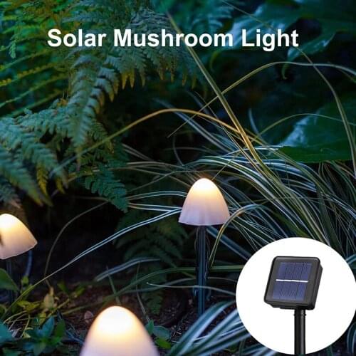 Mushroom LED Solar Ground Plug Light Garden Villa Decoration Light Outdoor Waterproof String Light Garden Landscape Light