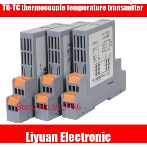 TG-TC thermocouple temperature transmitter / 4-20mA module fully isolated thermocouple / 1 Into 1 Out Signal Conditioning Module