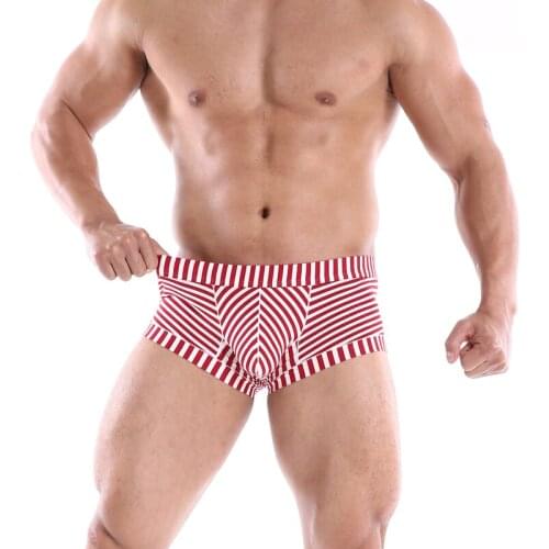 Men Boxer Underwear Mens Breathable Quick Dry Cotton Striped Shorts Man Underwear Cueca Panties Boxershorts Gifts for Men