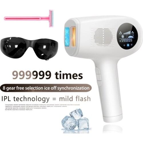 IPL Hair Removal Device 999,000 flashes Cooling System Painless Permanent Device Precision Attachment For Body Face Bikini