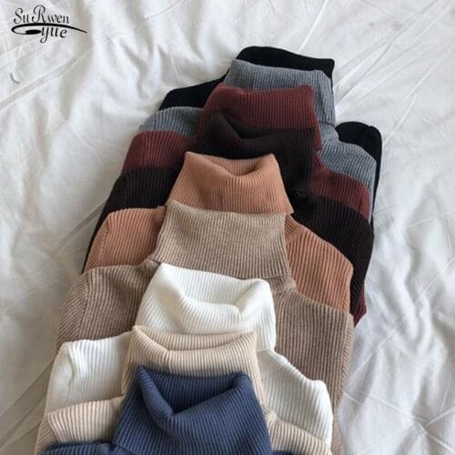 2021 Autumn Winter New Korean Slim Women Pullover Knitted Sweater Knitted Tops Women Sweaters Jumper Soft Warm Pull Femme 16193