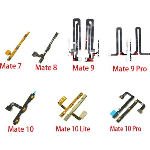 2Pcs/lot Power On Off Volume Side Button Key Flex Cable Replacement Parts For Huawei Mate S 7 8 9 10 30 Lite 20 Pro 20X Max