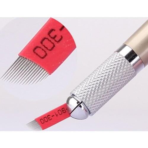 500 Pcs 0.18mm Flex 7/9/11/12/14/16/17/18 Needle Eyebrow Embroidery Tattoo Microblading Blades For Permanent Makeup hand tool