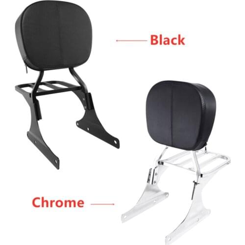 Motorcycle Low Backrest Sissy Bar Luggage Rack For Harley Heritage Softail Classic FatBoy FLST FLSTC