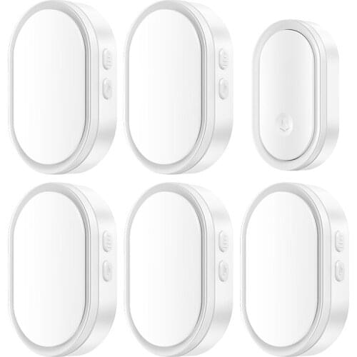 CACAZI Smart Wireless Doorbell Waterproof 1 Button 5 ReceiverTouch Button 300M Range Home Security Door Call Bell 36 Ring