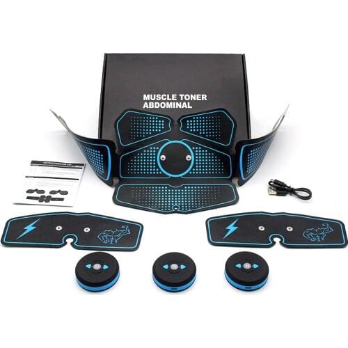 EMS Electric Pulse Treatment Massager Abdominal Muscle Stimulator Exerciser Loss Weight Training Smart Wireless Remote Control