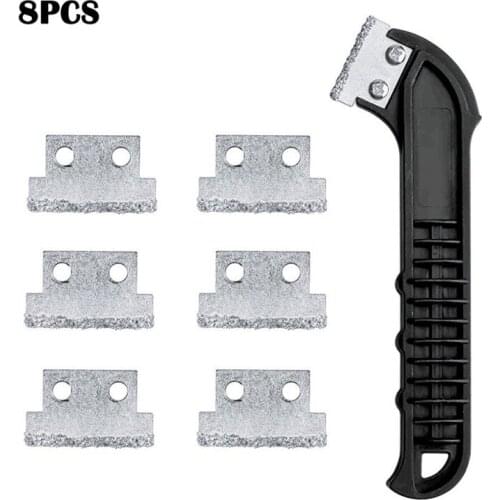 Seam Cleaning Tool 8pcs Set Grout Saw Rake Scraper with Curved Handle Floor Wall Joint Trimming