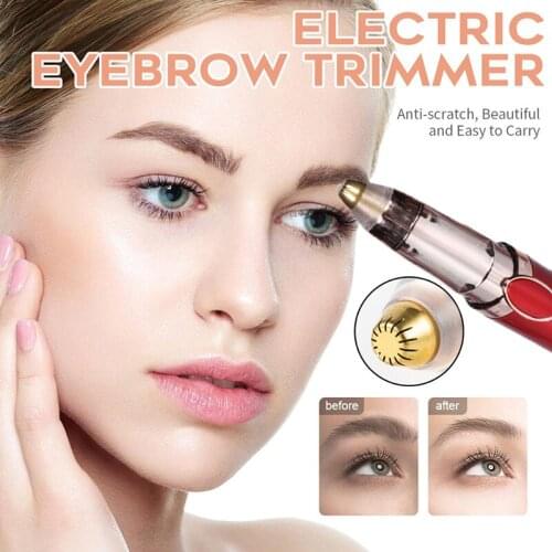 New Design Electric Eyebrow Trimmer Makeup Painless Eye Brow Epilator Mini Shaver Razors Portable Facial Hair Remover for Women