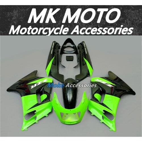 Motorcycle Fairings Kit Fit Bodywork Set High Quality ABS For Zzr250 1996-2007 Black Green