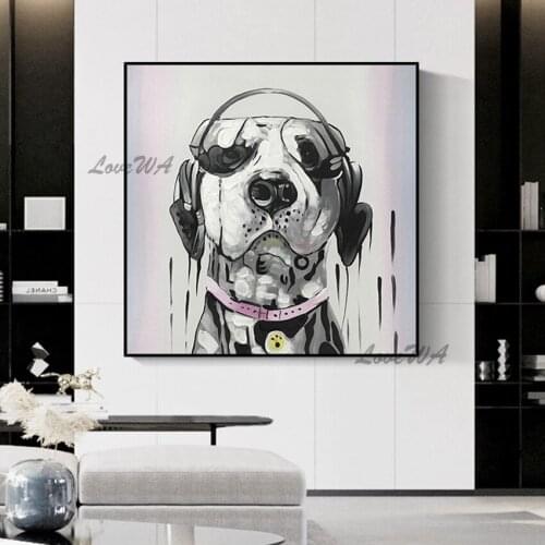 Cool Picture Of A Dalmatian With Sunglasses And Headphones Modern Home Good Wall Art Canvas Painting Unframed Artwork Painting