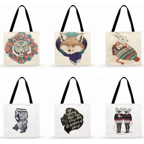 Little Fresh Art Print Tote For Bag Women Casual Tote Ladies Shoulder Bag Foldable Shopping Bag Fashion Beach Tote Women Handbag