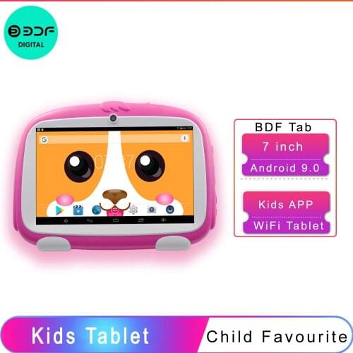 New Design 7 Inch Kids Tablets pc WiFi Dual Camera 16GB Android 9.0 Childrens favorites gifts