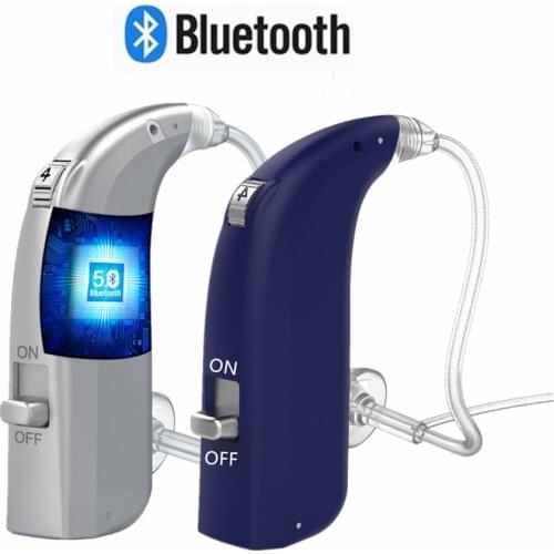 Rechargeable Hearing Aid Mini Ear Sound Amplifier One click operation Bluetooth Digital Hearing Aids Elderly Ear Care Device