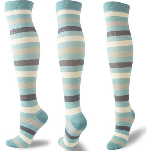 Leg Support Stretch Compression Stockings Outdoor Sport Compression Socks Graduated Pressure Calf Socks Long Socks Men Stockings