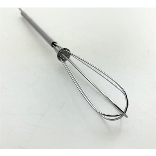Stainless Steel Mini Egg Beater Manual Oil Treatment Paste Stirrer Hair Color Paste Blending Rod Beater