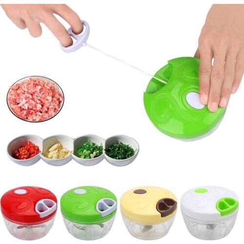 Manual Rope Food Processor Mincer Slicer Shredder Meat Garlic Onion Slicer Cutter Hand Pull Chopper Kitchen Gadgets Tool
