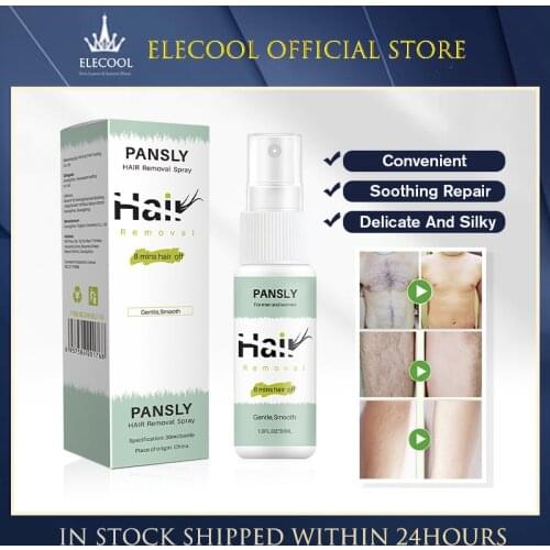 Pansly Hair Remover and Growth Inhibitor Facial Removal Cream Spray Beard Bikini Intimate Face Legs Body Armpit Painless TSLM1