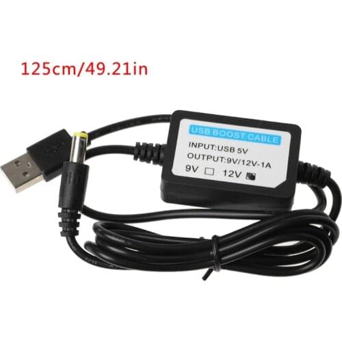 USB 5V To 12V 5.5x2.1mm Step up Adapter Cable For WiFi Router LED Strip Light