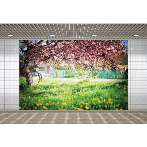 Lyavshi Spring Natural Scenery Photography Backdrops For Room Decro Peach Blossom Tree Portrait Photography Background Photozone