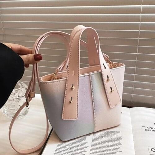Gradient Tote Bags Crossbody Bags for Women 2021 summer shoulder Handbag Small Bag PU Leather Hand Bag Ladies Designer 4colour