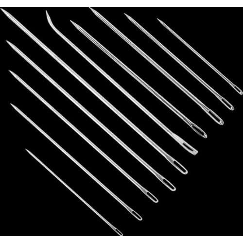 ZOTOONE Large Package Elbow Straight Needle Stainless Steel Packing Needle Woven Bag DIY Accessories Sewing Machine Needles G