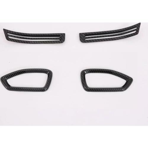 4pcs Chrome plated Air outlet of air conditioner style Car Automotive interior car window trim For Hyundai Santa Fe 2019