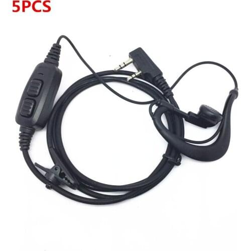 5PCS Double PT T emits headphones for BaoFeng UV-82 UV-82HP UV-8D Plus. Walkie Talkie