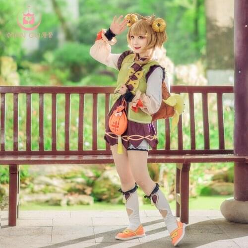 STOCK Amine Genshin Impact Cospaly Yaoyao Costumes Same Clothing For Man And Womens Cosplay Dress 2021 New